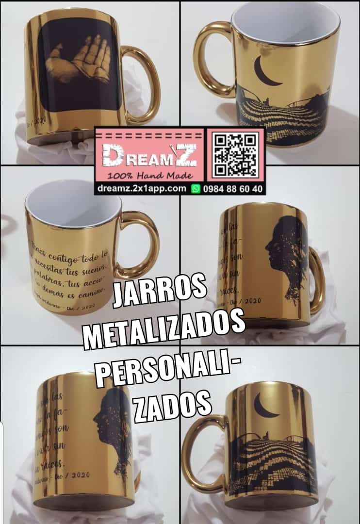 Jarro Personalizado Dorado Metalizado
